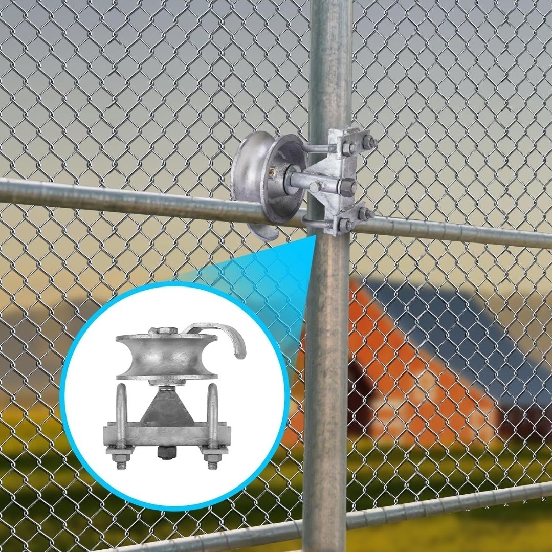 Sliding Gate Rollers Galvanized Steel Rolling Gate Hardware Kit for 2" (1-7/8")