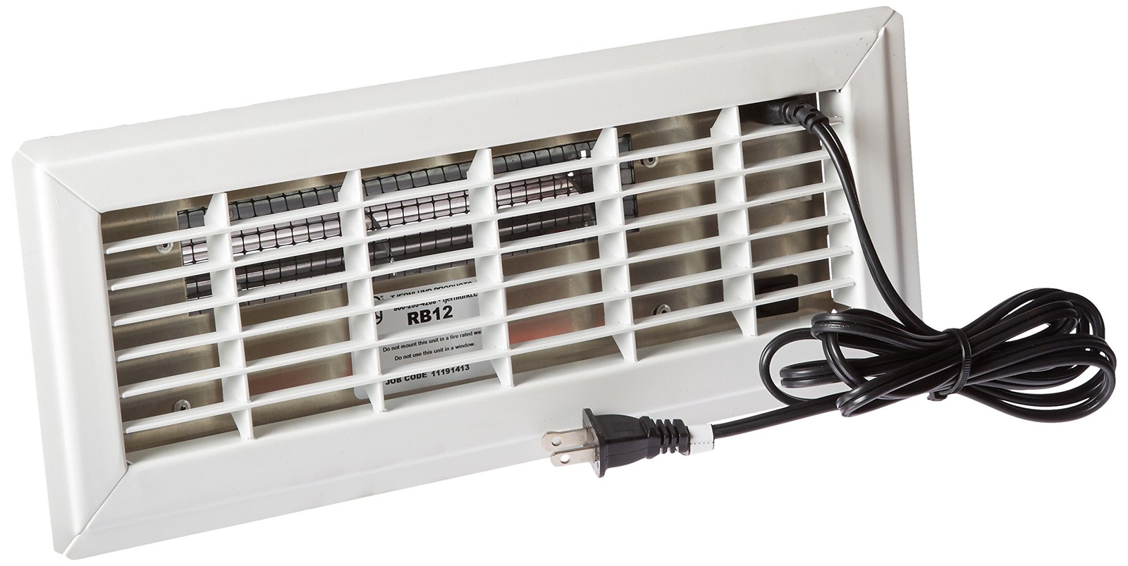 Tjernlund RB12W Register Booster,4X12, White Grill