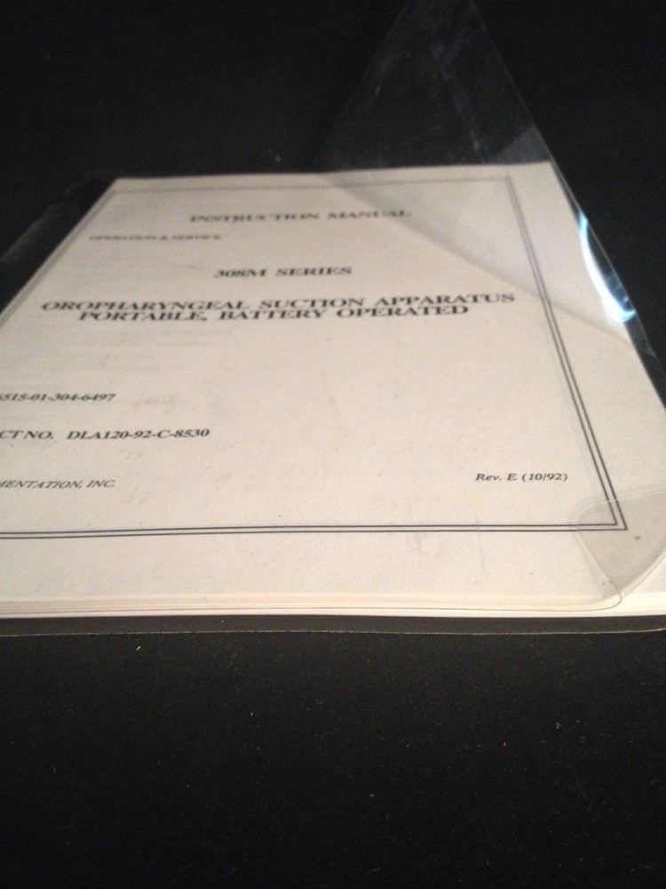 IMPACT Oropharyngeal Suction Aspirator System 308M Series Instruction Manual