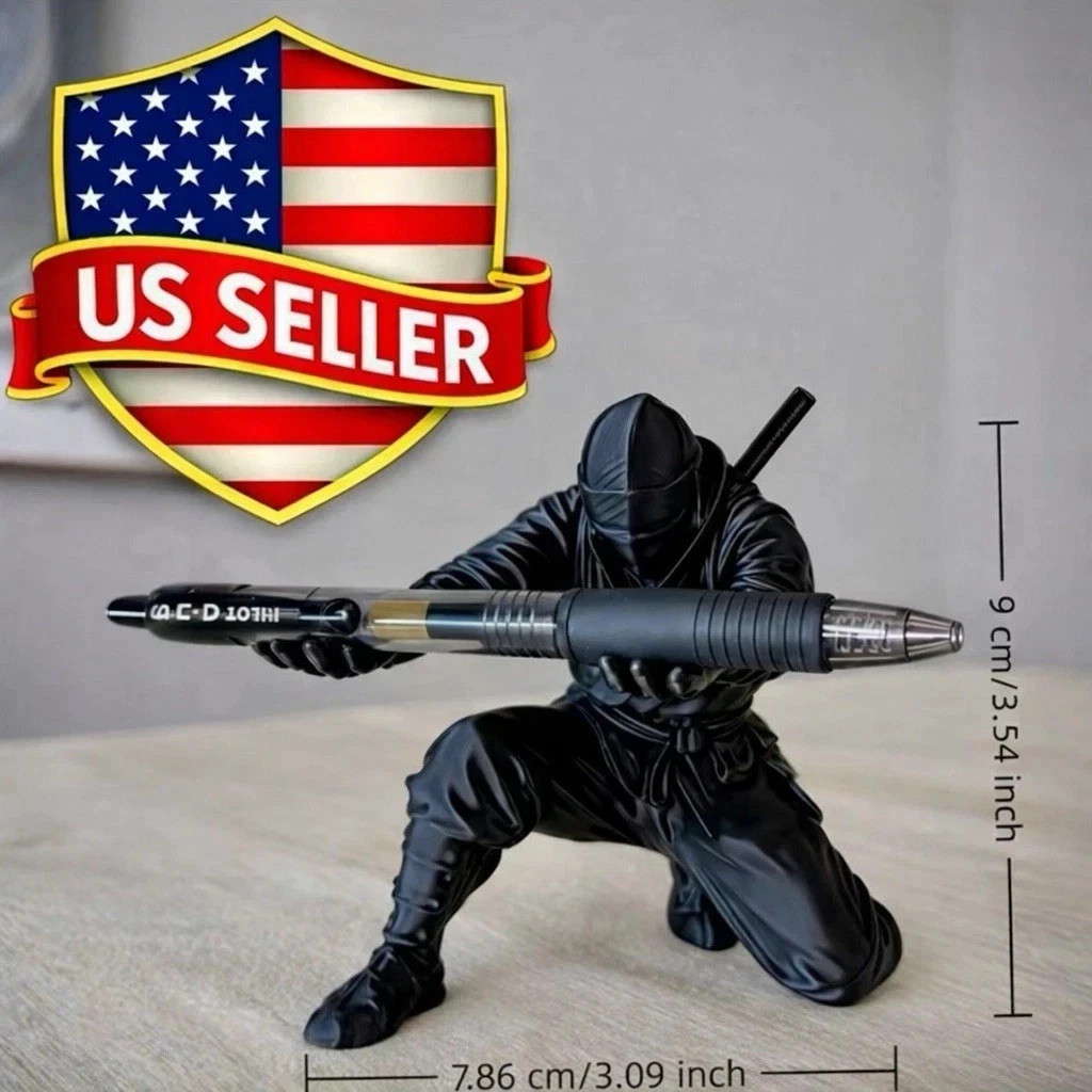3D Printed Cool Organizer Ninja Pen Holder Miniature Pen Stand 9x8cm FREE SHIP**