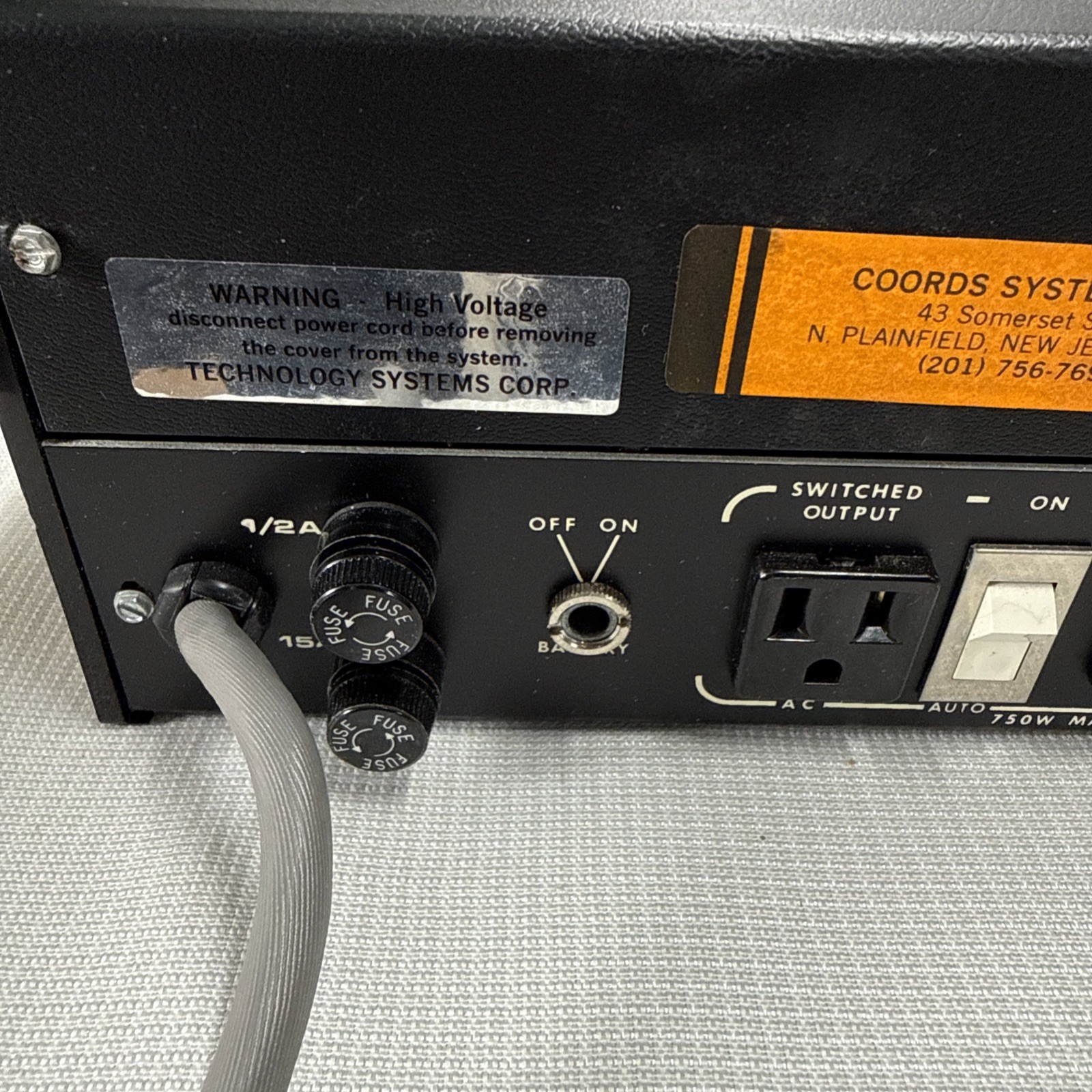 Technology Systems Corp Sonar Scan - Model 2000 XL *** Parts Only