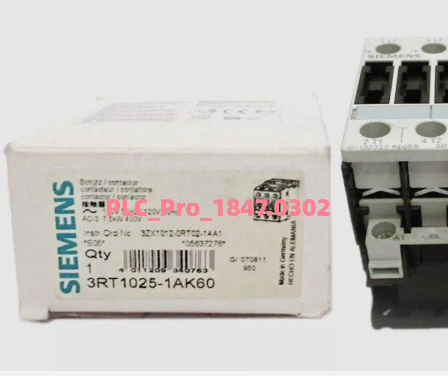3RT1025-1AK60 1PCS Brand New Siemens 3RT10251AK60  Fast delivery