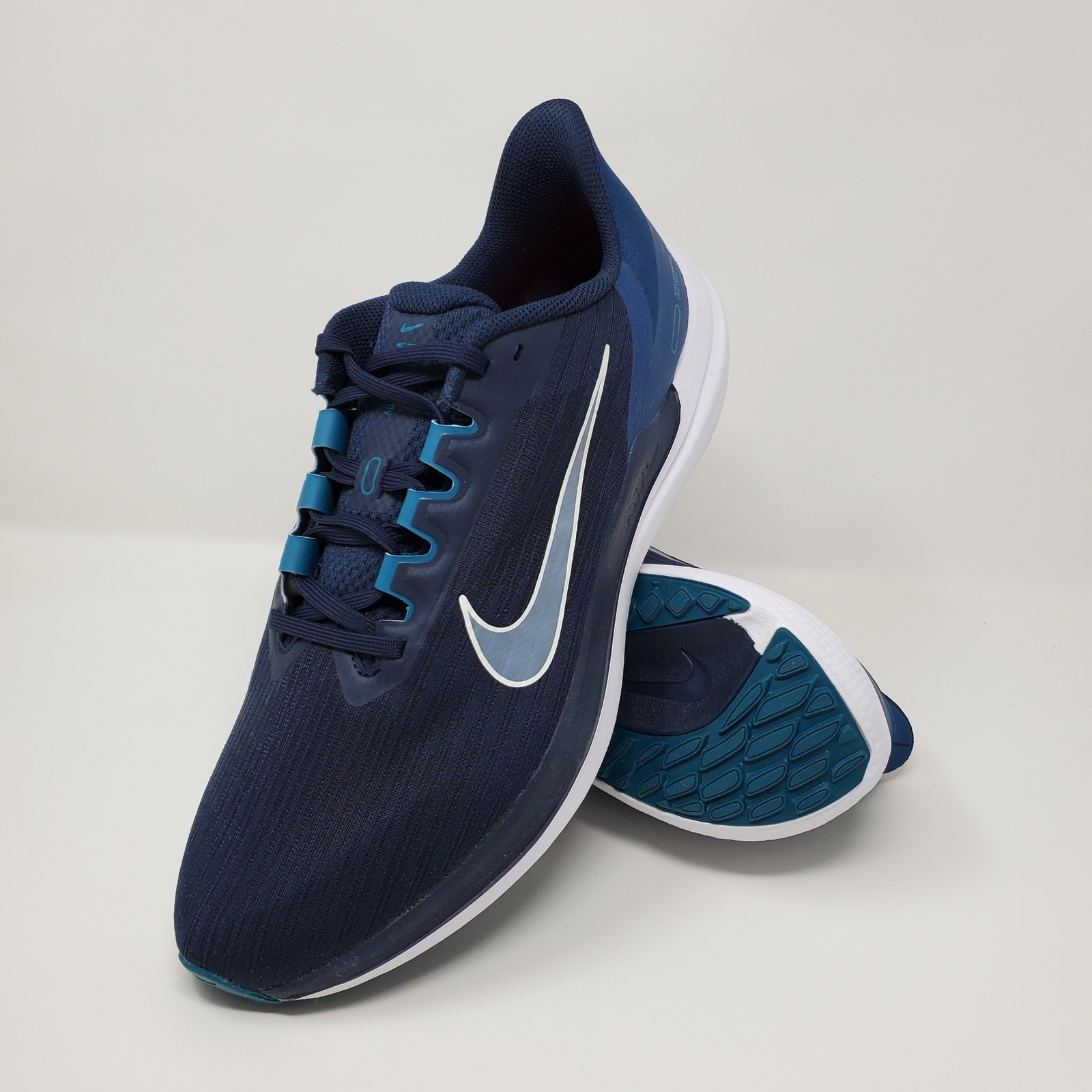 Nike Air Winflo 9 Obsidian Blue Barely Green DD6203-401 Men's Size 12