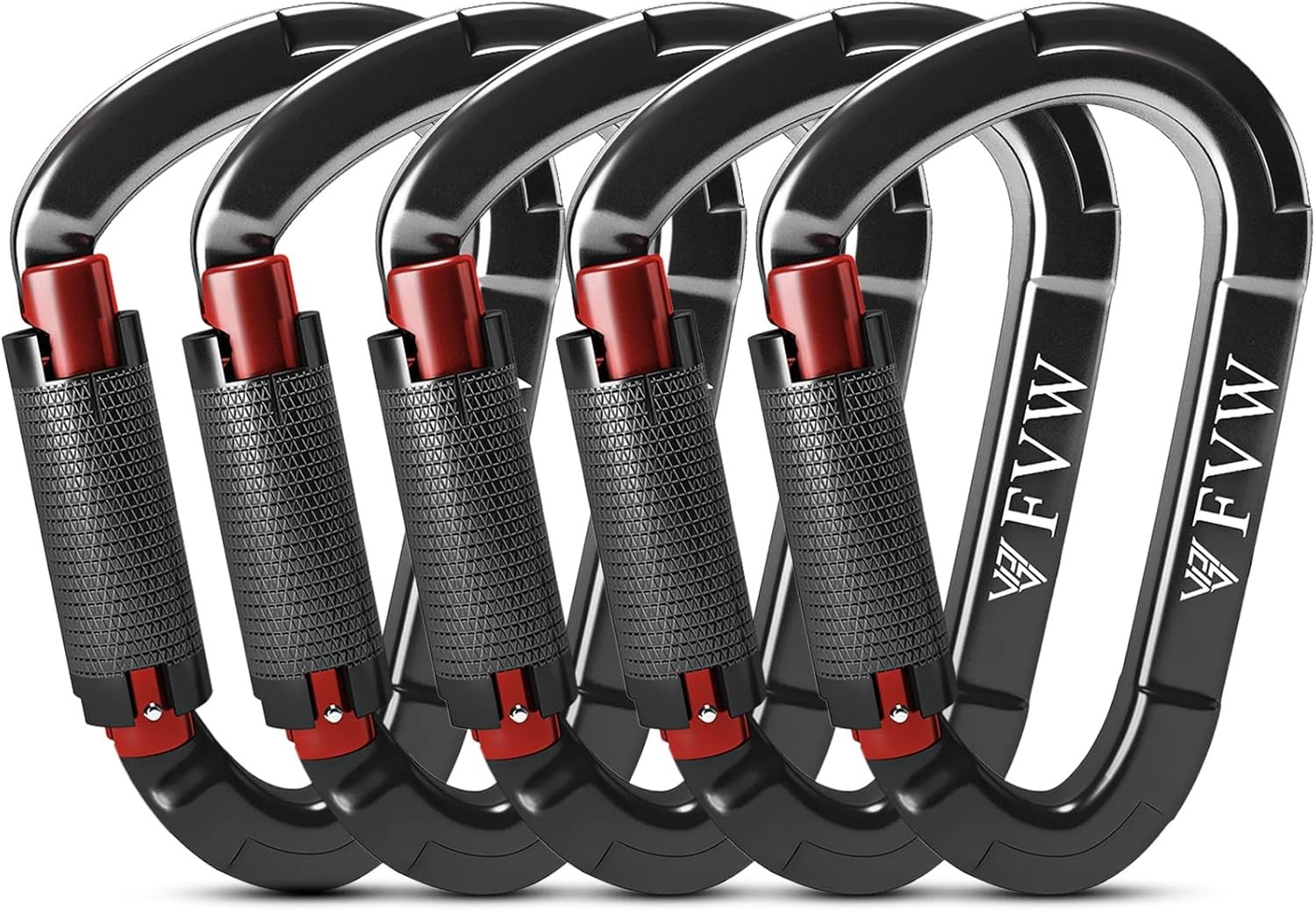 Auto Locking Aluminum Carabiner Heavy Duty Clips 25KN Rappelling Swing Rescue