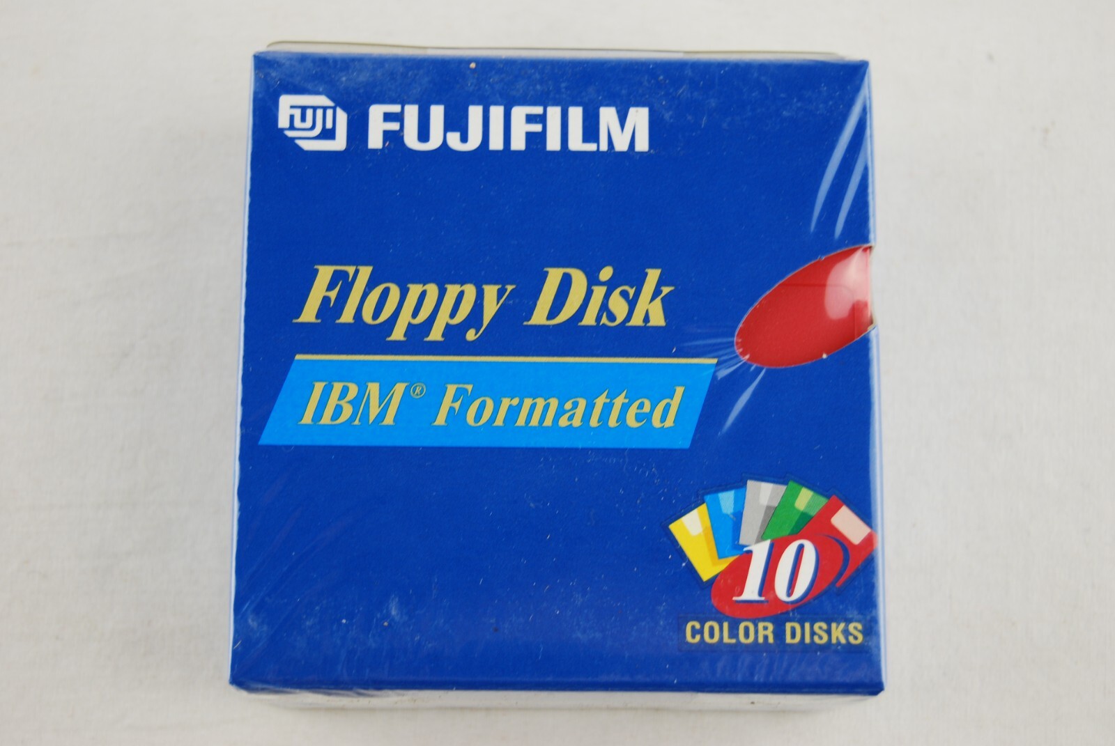 NEW Fujifilm 10 Pack Color Floppy Discs Disks 1.44MB 3.5" IBM Formatted Fuji