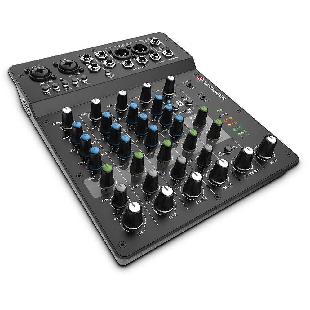 Harbinger LV8 8Channel Analog Mixer with Bluetooth