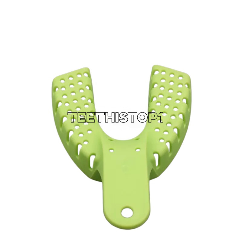 10 Pcs Autoclavable Dental Plastic Impression Trays Central Denture Disposable
