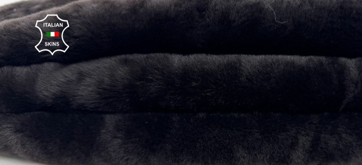 VERY DARK BROWN ON NUBUCK  Soft Sheepskin HAIR ON leather fur 5sqf 16"x30" C6779