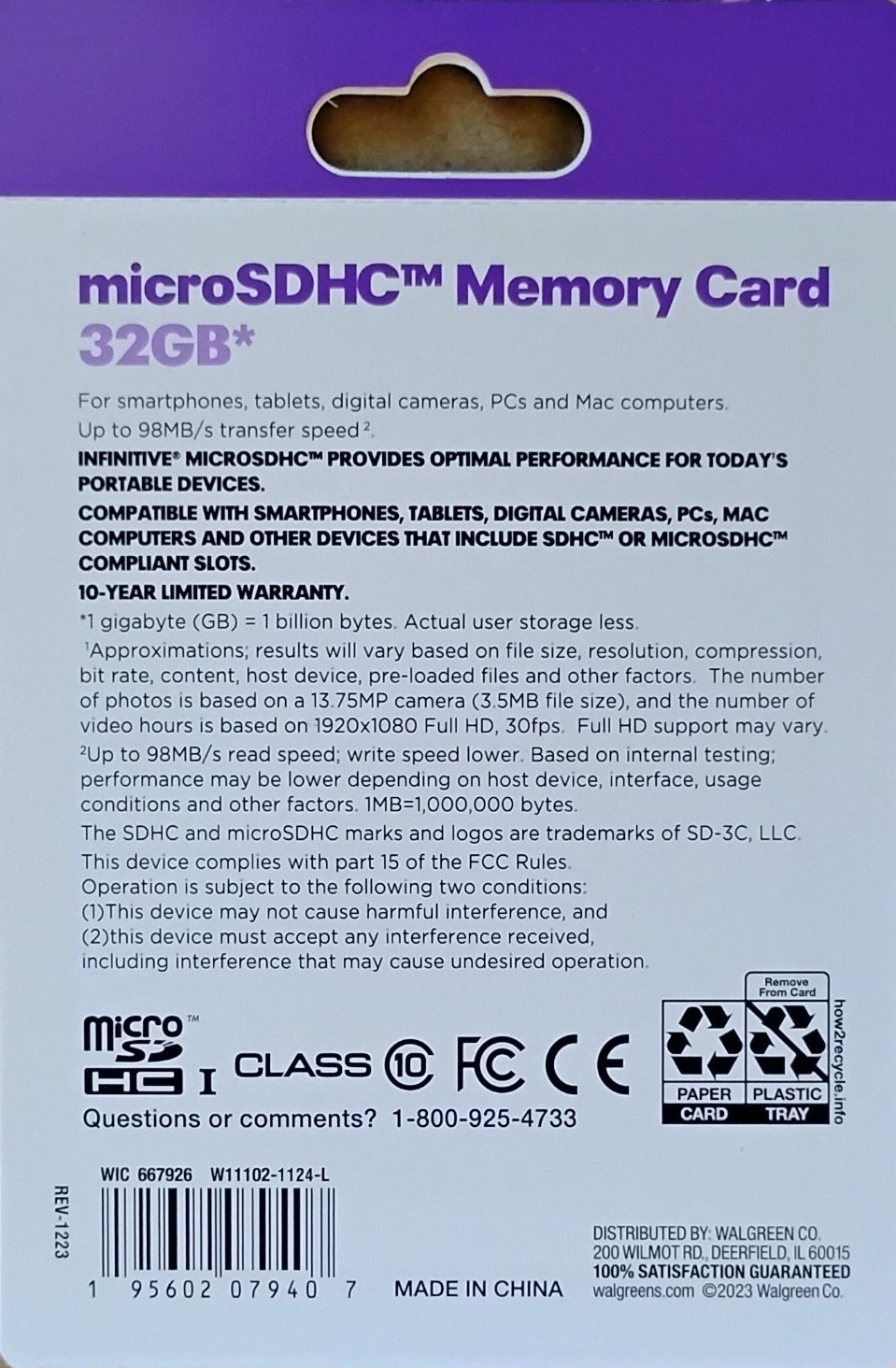 Infinitive 32GB microSDHC Memory Card | Includes SD Adapter – Stores Photos & HD