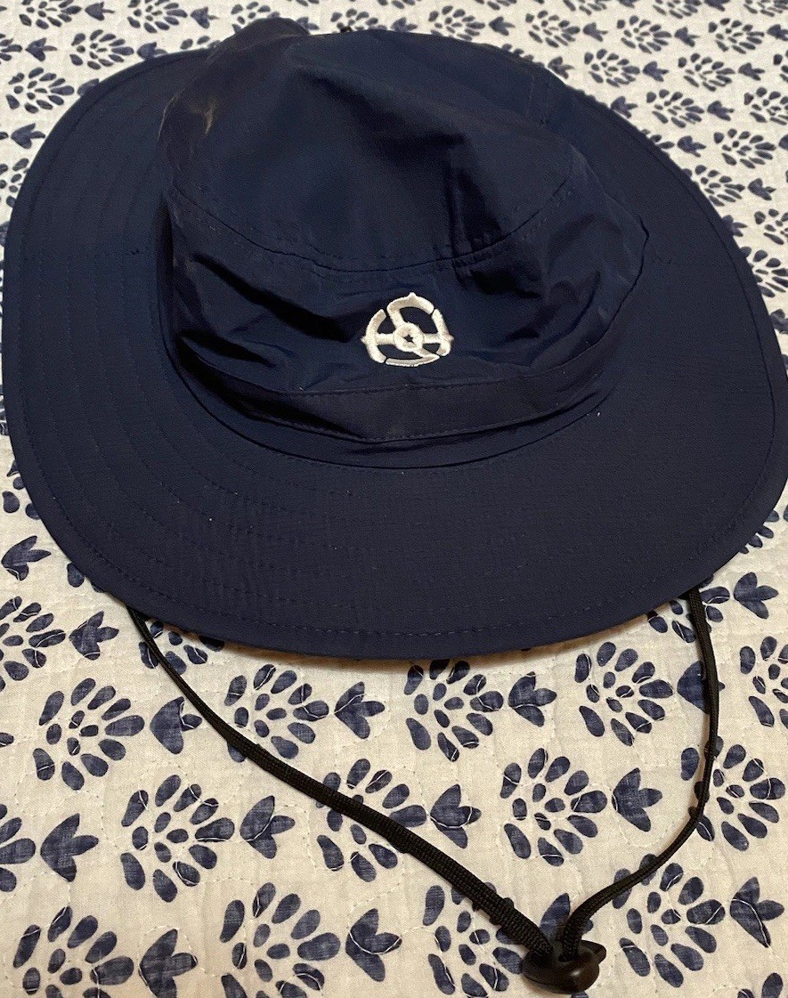 Sun Hat Water Boating Fishing Wide Brim New Blue White Insect Repellent Sz L/XL