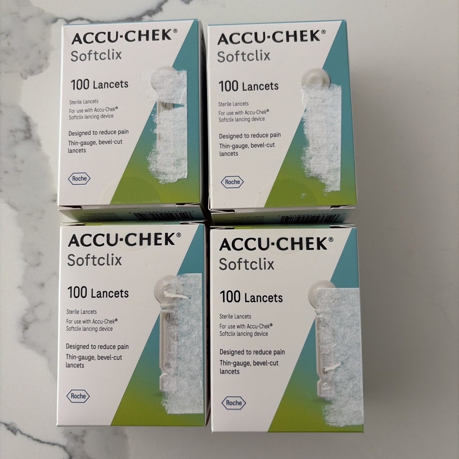 4 Boxes Accu-Chek SoftClix Lancets 100 Count (400 Total) Brand New And Sealed
