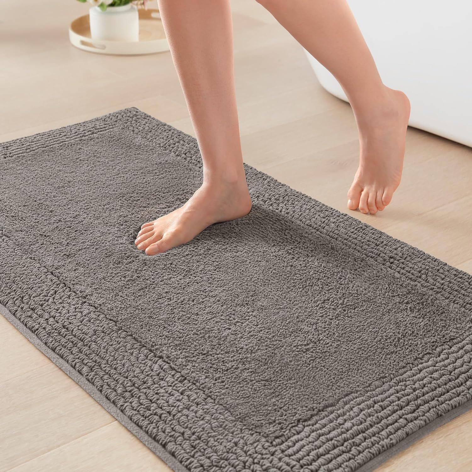 Splendor Reversible 100% Cotton Tufted Bathroom Rug-3000 GSM Hotel Quality Luxur