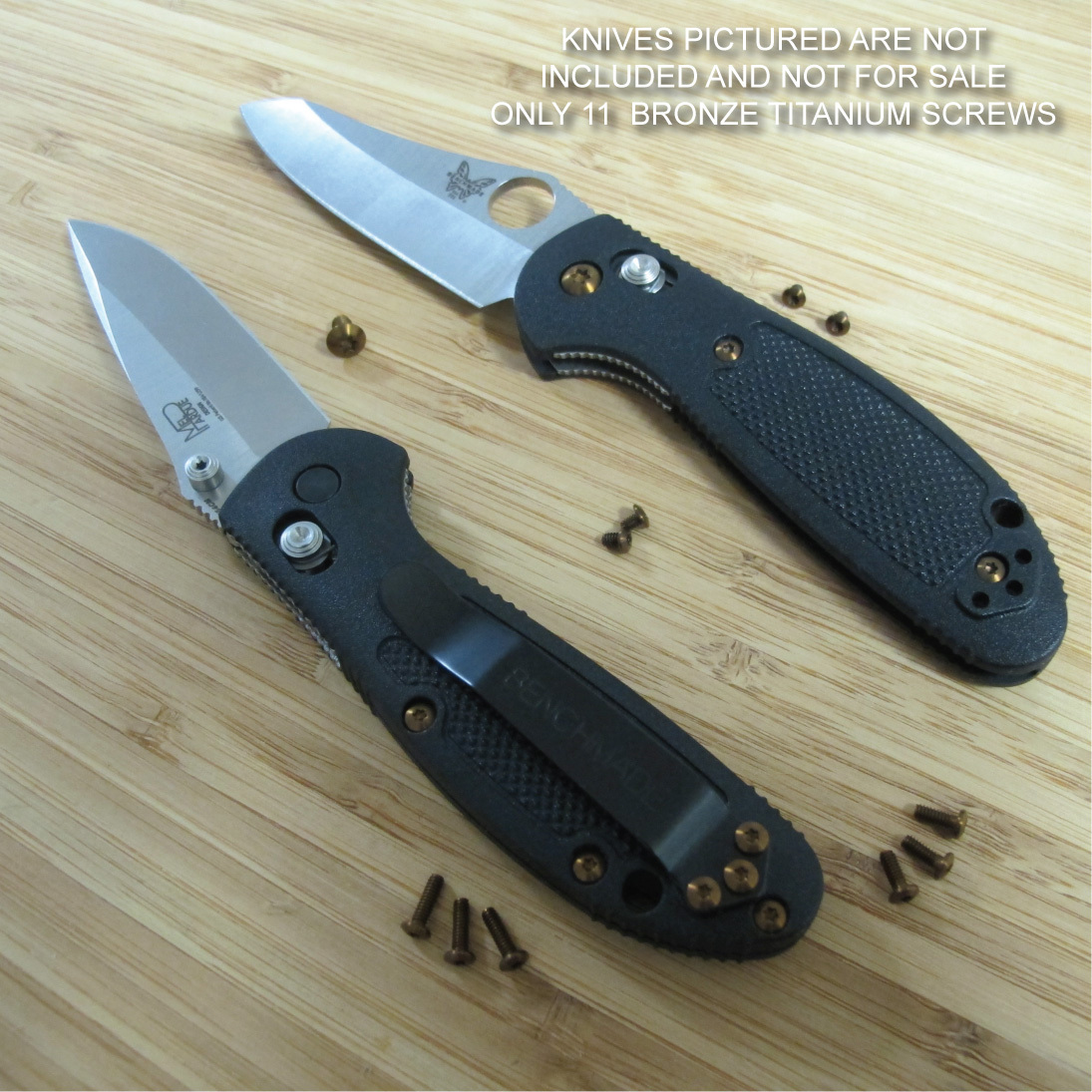 Benchmade 555 556 557 558 Mini Grip 11PC Replacement BRONZE Titanium Screw Set