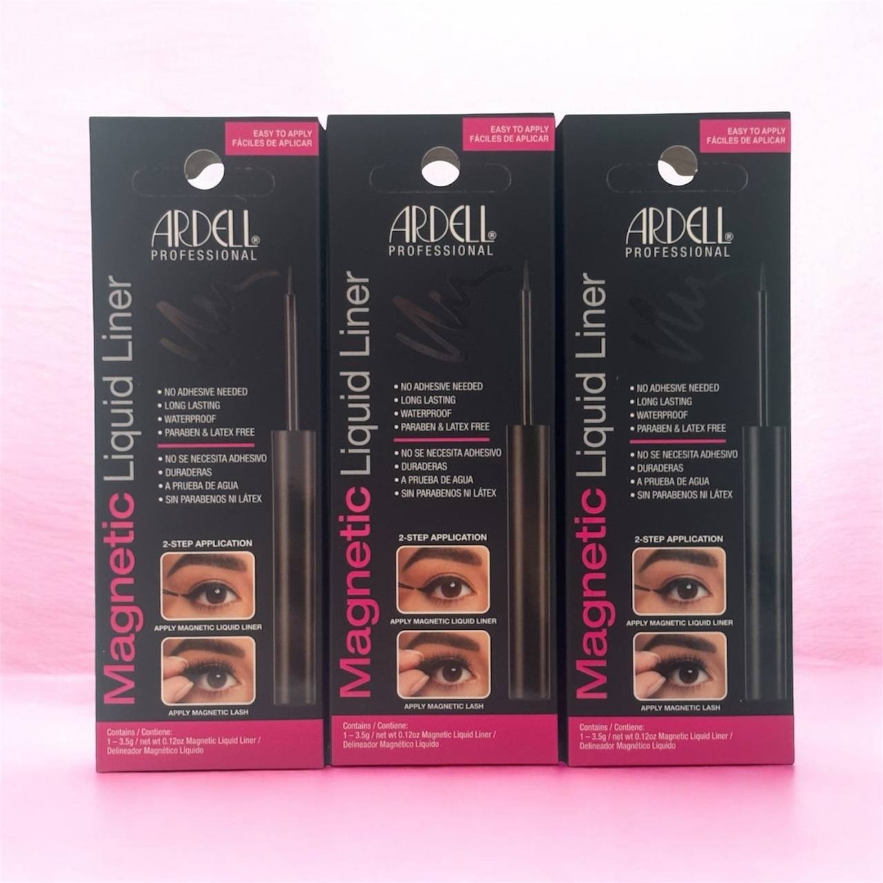 3 PACK ARDELL MAGNETIC LIQUID LINER - Latex Free Waterproof New