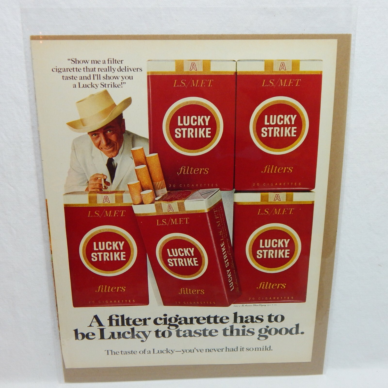 1967 LUCKY STRIKE CIGARETTES THE AMERICAN TOBACCO COMPANY ADVERTISEMENT