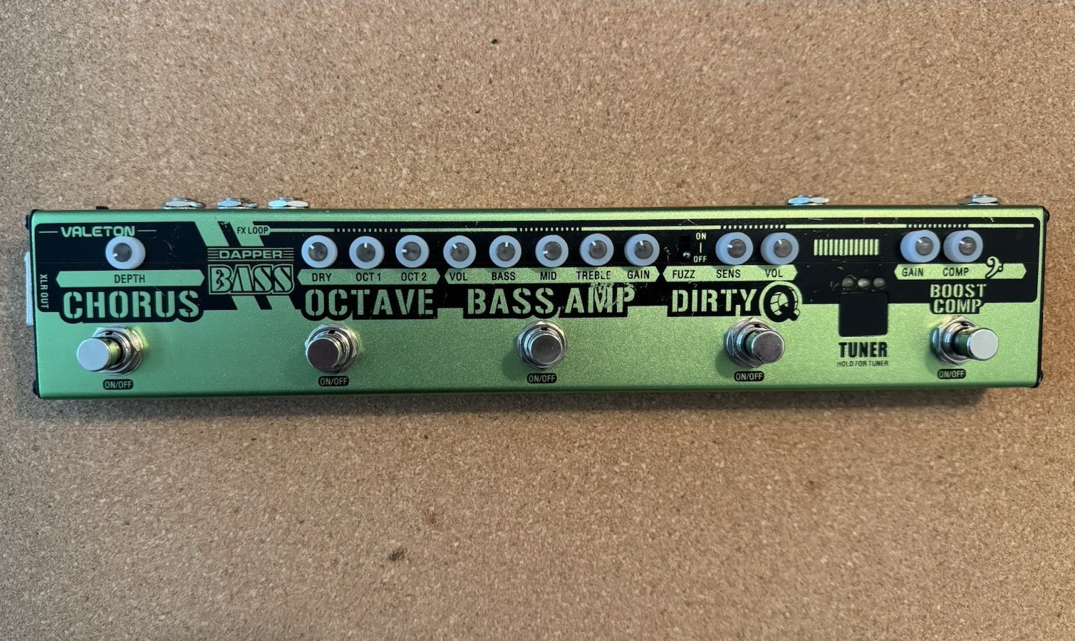 Valeton Dapper Bass Multi-Effects Pedal for Bass Guitar, XLR Out