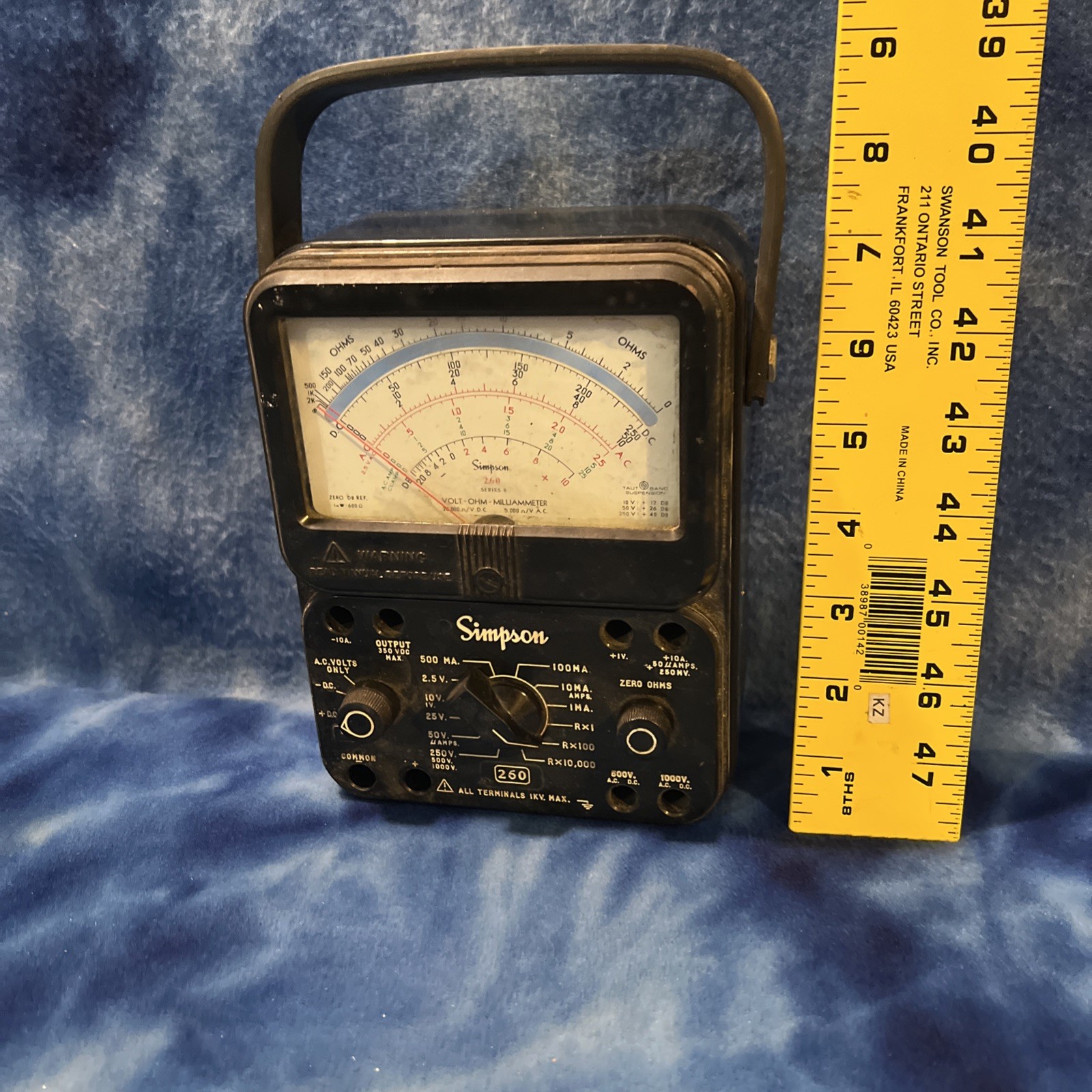 Simpson 260 Series 8 AC/DC Volt/Ohm/Milliammeter VOM Multi-Meter parts