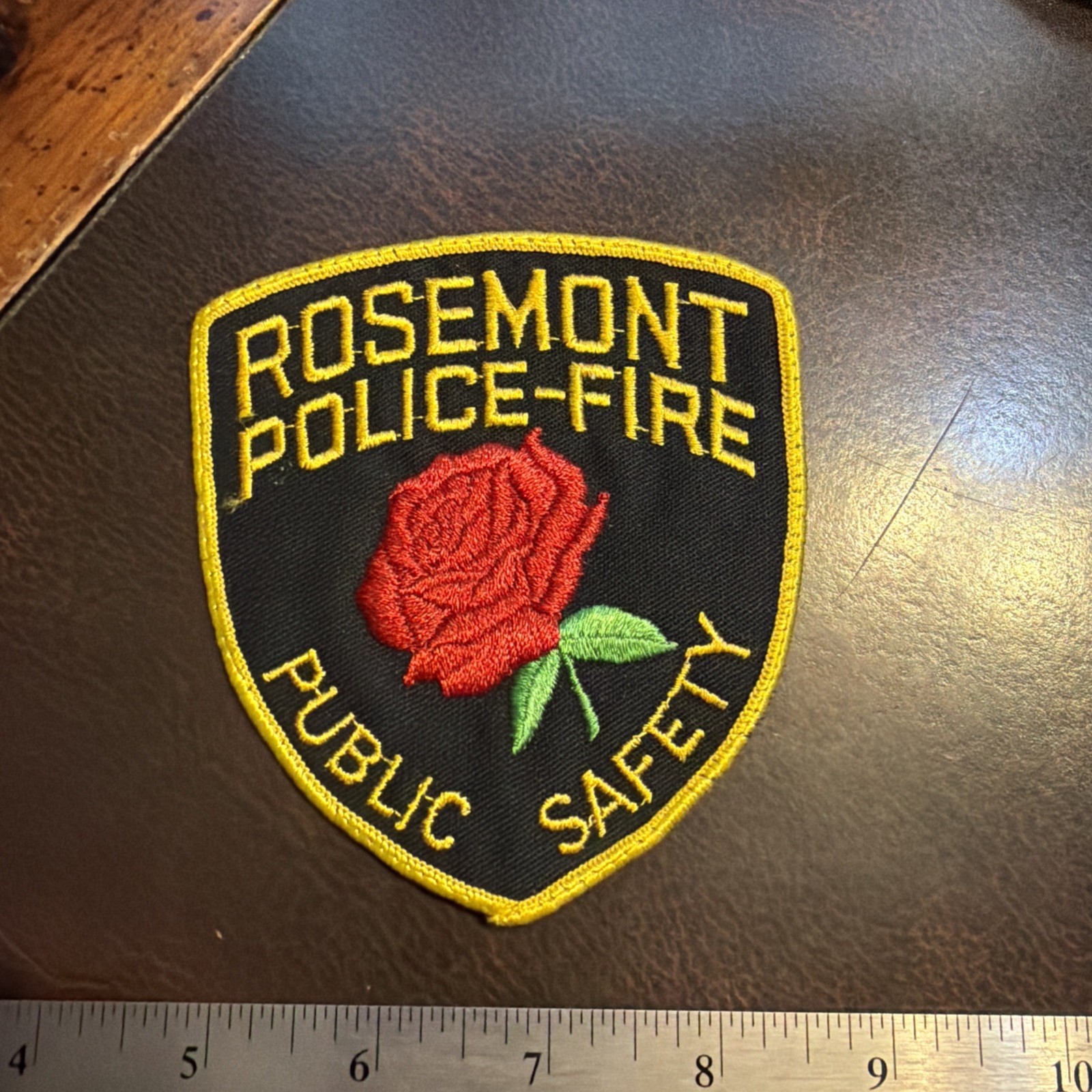 Vtg Obsolete Law Enforcement Police Fire Patch Rosemount Illinois Public Safety
