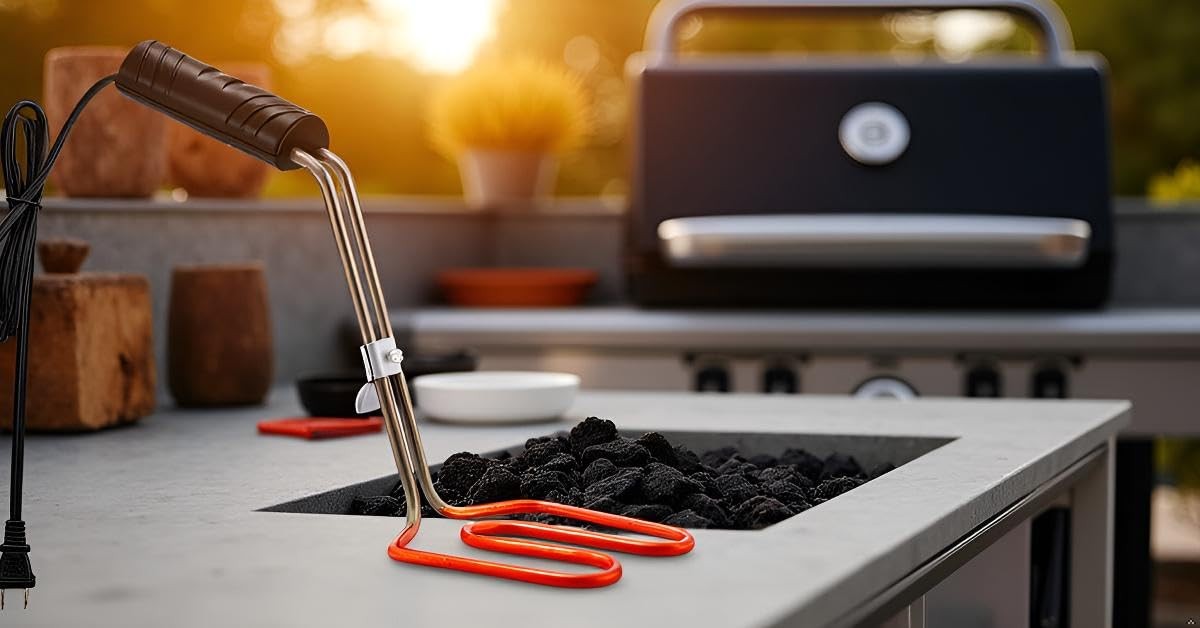 Electric Charcoal Starter for Grill – Premium BBQ Grills Fireplace Tools Easi...