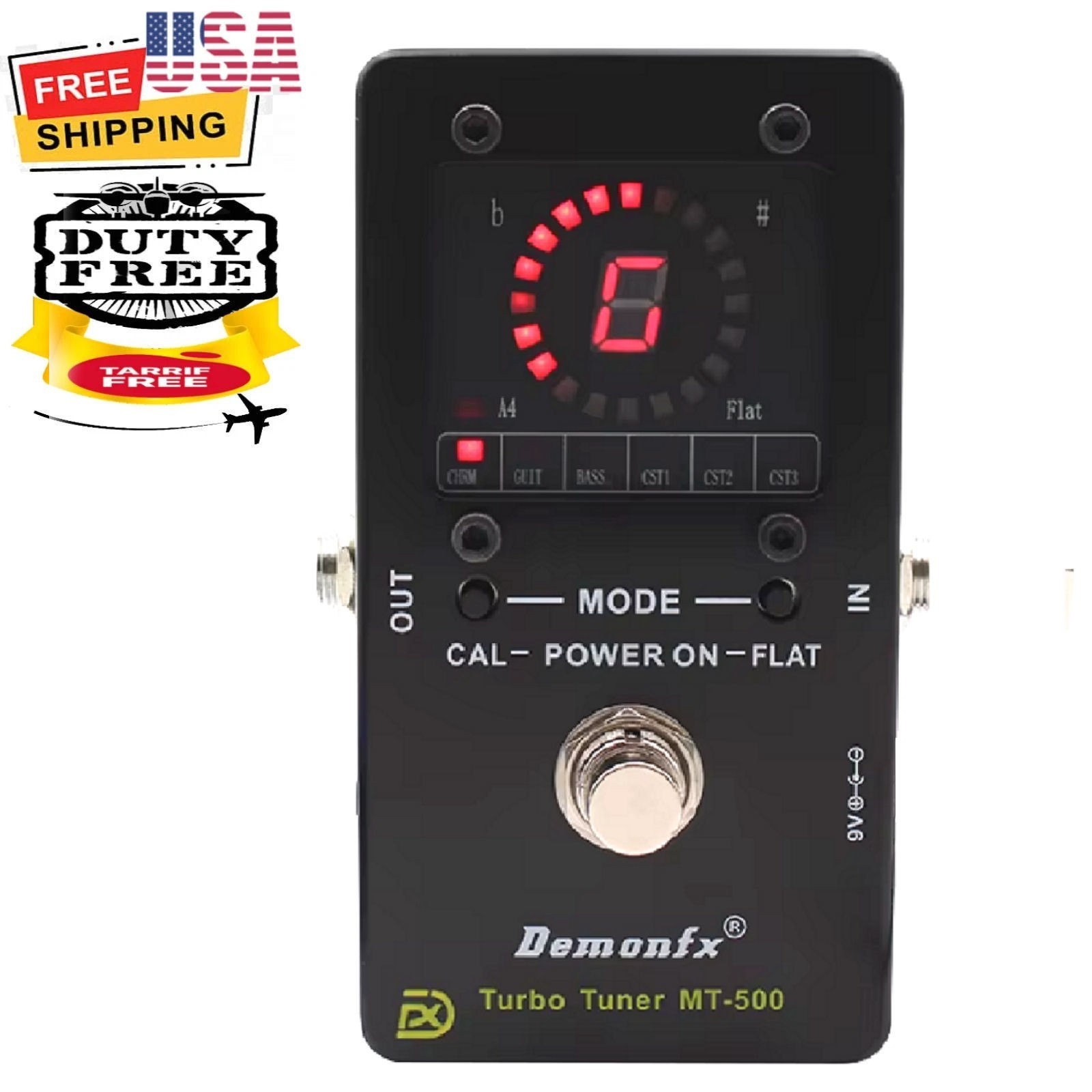 Demonfx Turbo Tuner MT-500 Strobe Tuner Guitar Bass High precision & accuracy