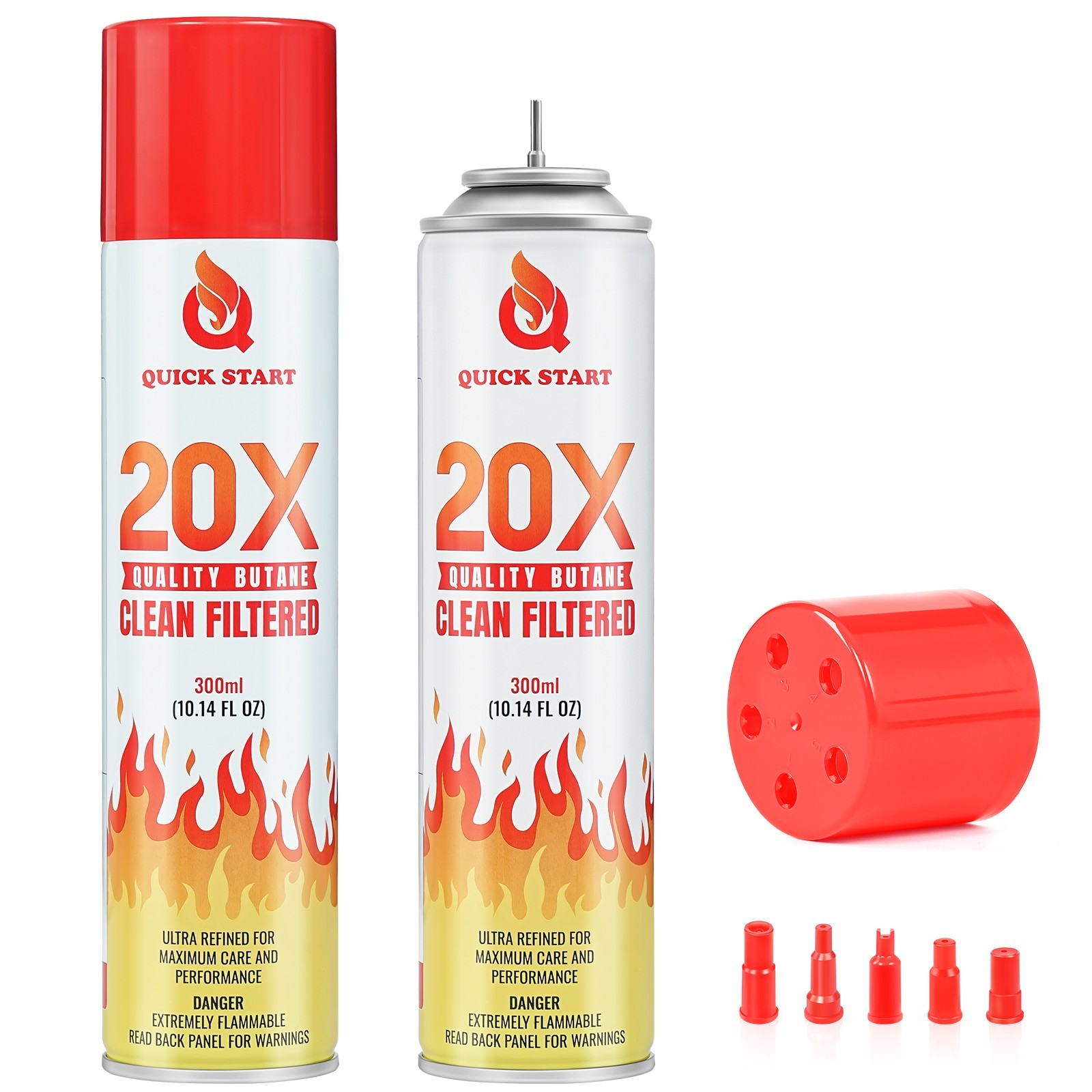 Butane 20X / 10.14 fl oz Refill Fuel Gas for Lighters/ Torch /  Lot of 2 or 12