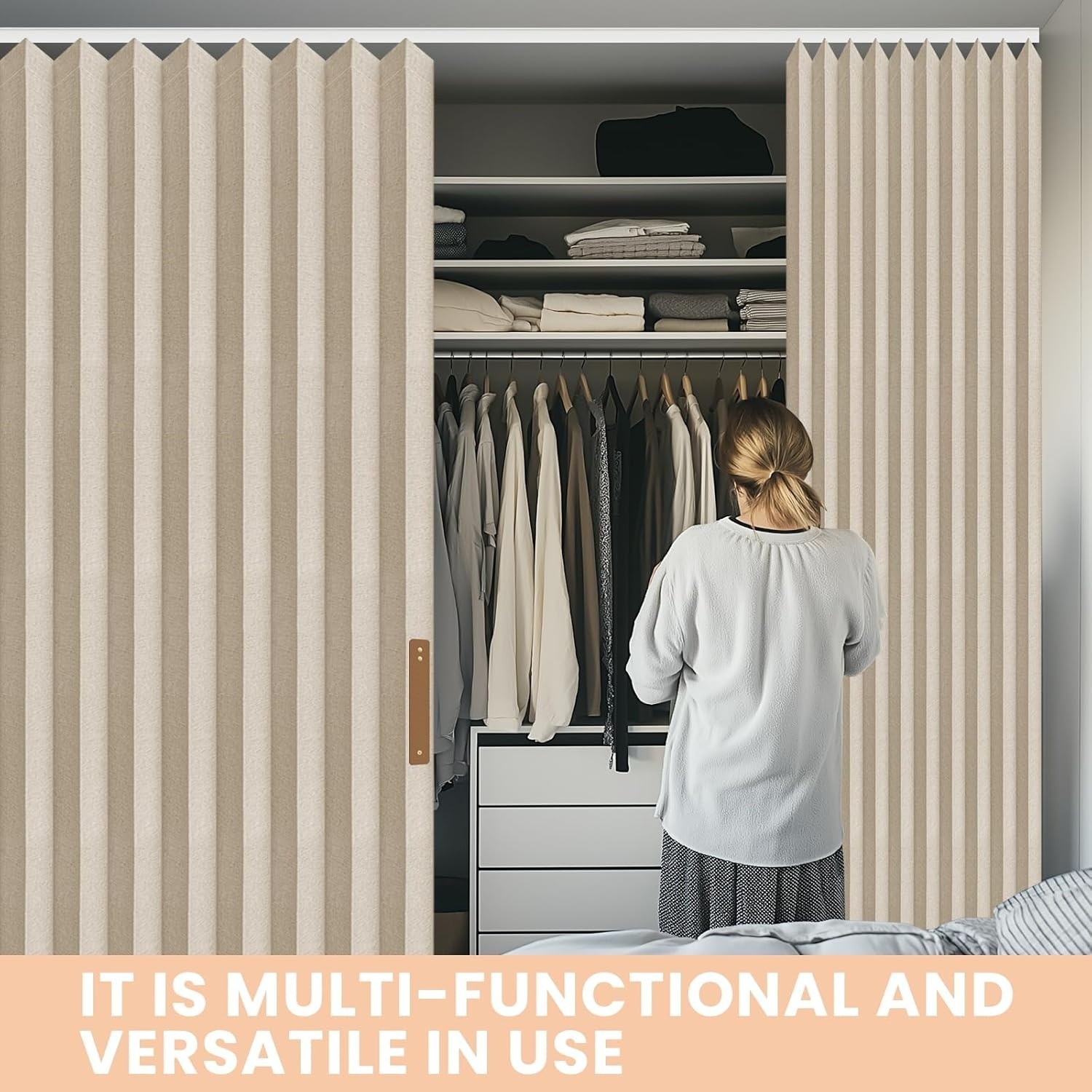 Accordion Folding Room Partition with Ceiling Track - Retractable