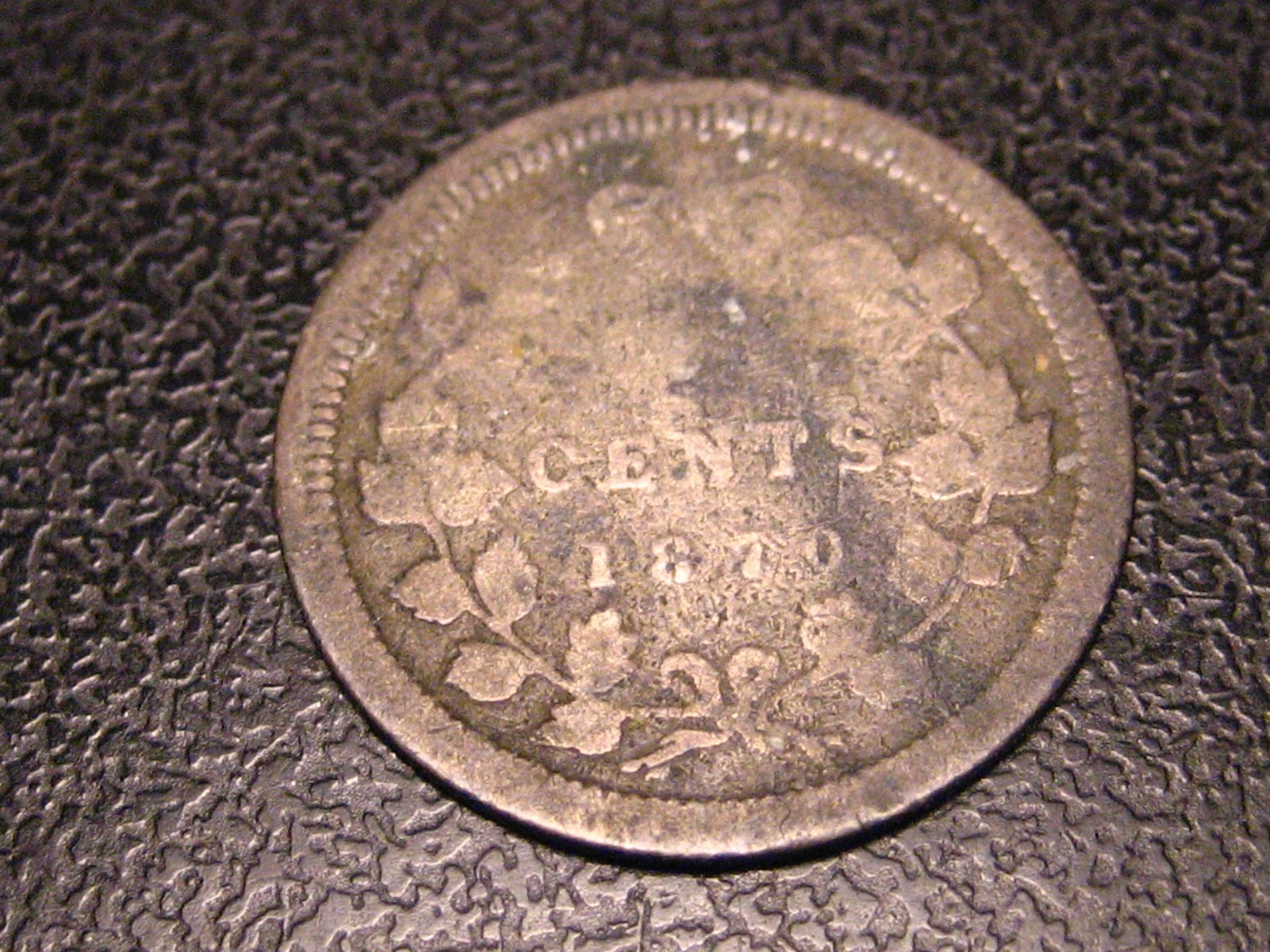 1870 Canadian 5 Cent Silver Flat Rim