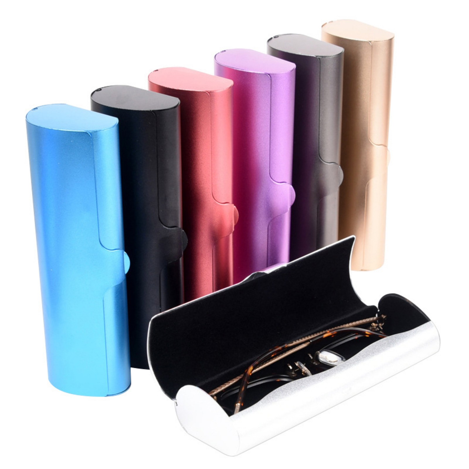 Lightweight Metal Aluminum Glasses Case for Sunglasses and Reading Eyeglasses