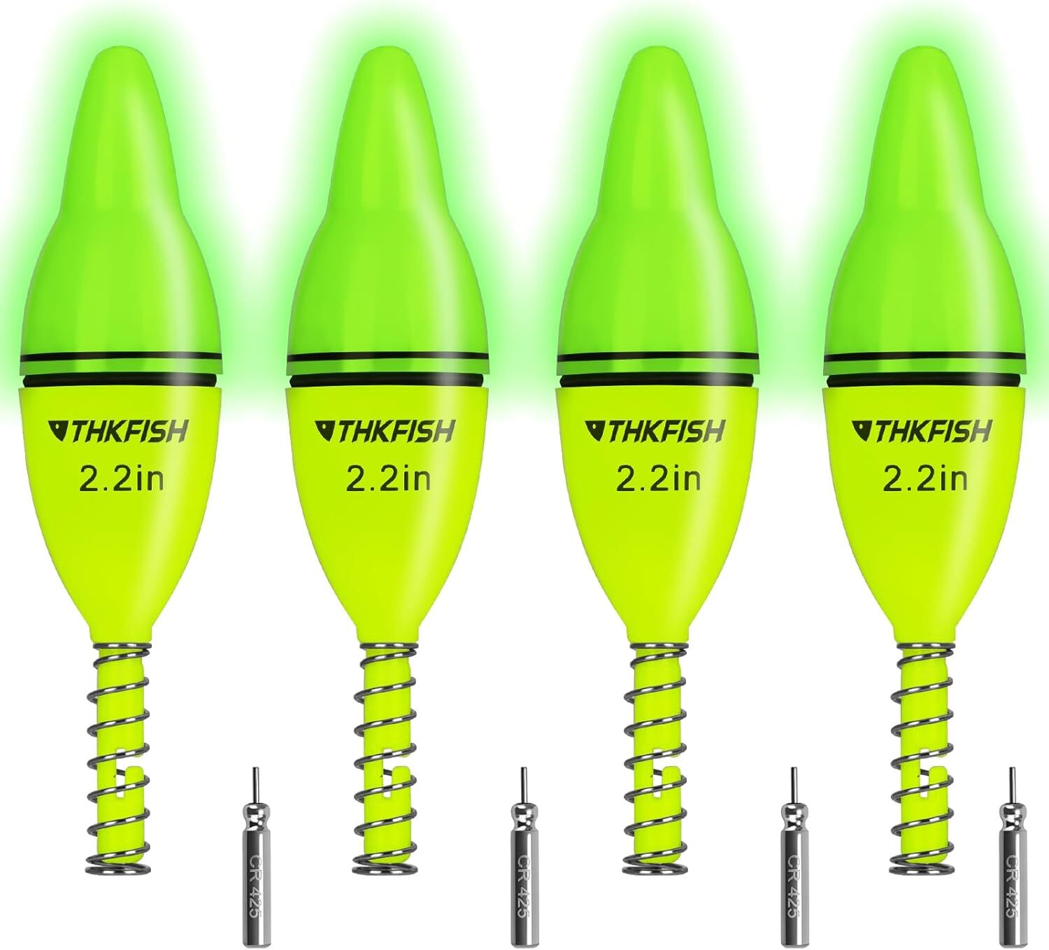 4pcs Lighted Fishing Bobbers Fishing Floats and Bobbers Night Fishing Light Up