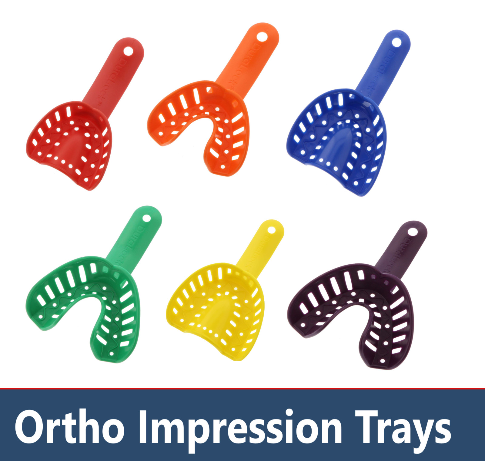 Dental Ortho Impression Trays Perforated Disposable For Child/Pedo  Adult 12/Bag