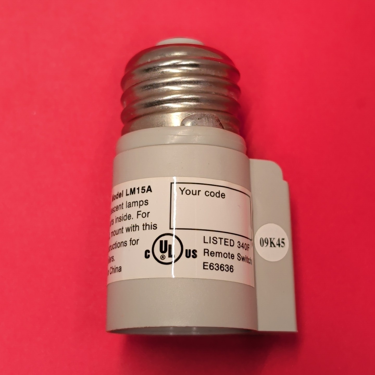 X-10 LM15A Remote Controlled Lamp Module Screw-In Socket Rocket New
