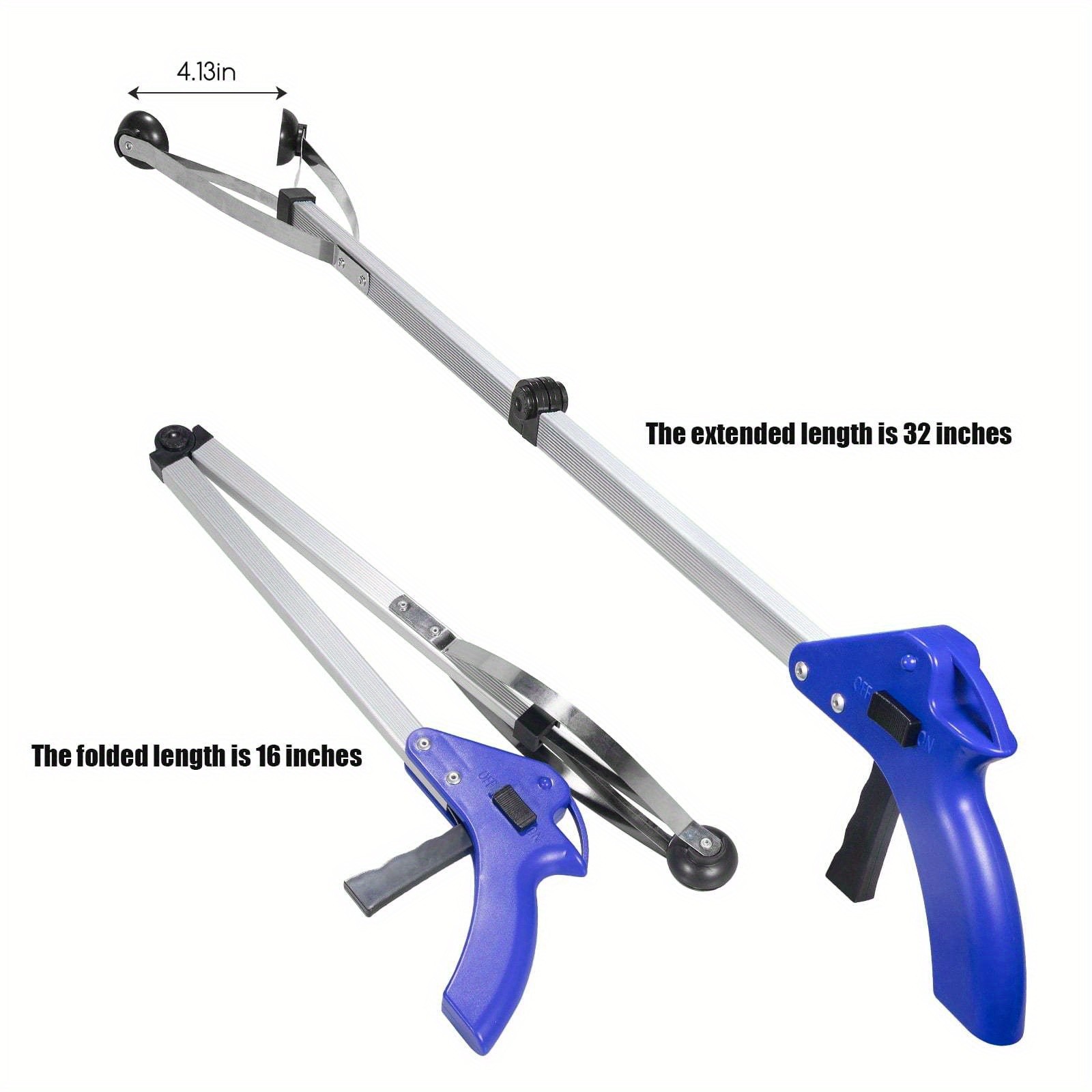 2Packs Garbage Picking Tool 81cm/32Inch Long Hand Picker Aluminum Garbage Picker