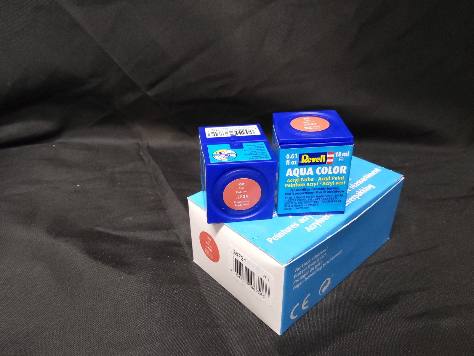 Revell Aqua Color Acrylic Paint 18ml - "Red Clear" Model No. 36731 box set
