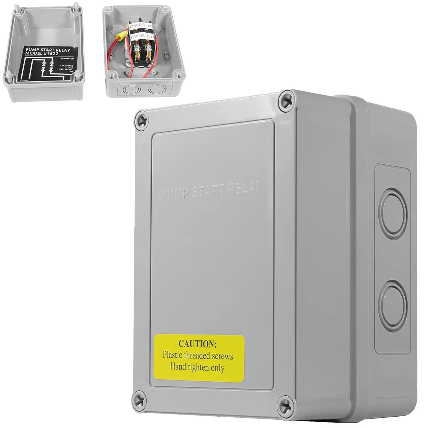 for K-Rain 1522 Pump Start Relay Irrigation Pump 3HP 110V/220V 24V Coil