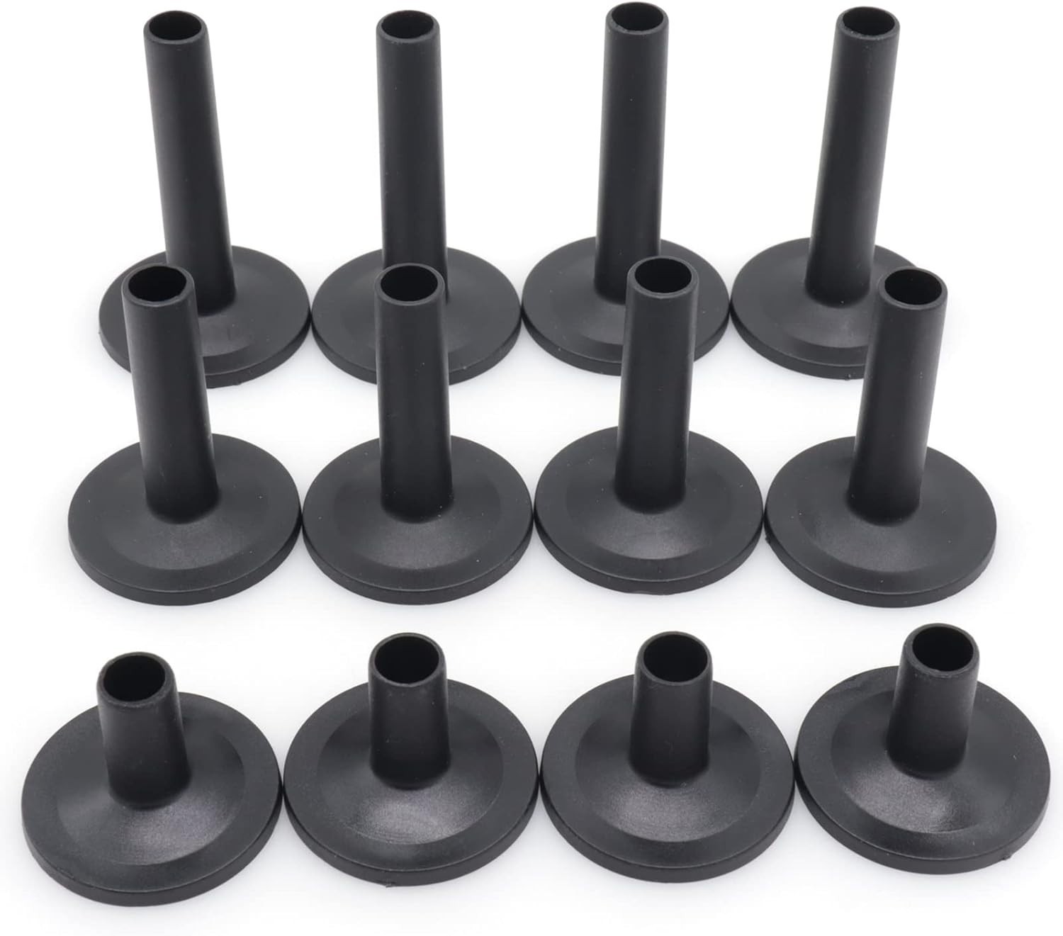 Pack of 12 Black Cymbal Felts Sleeves, 3 Sizes Stand Sleeve,