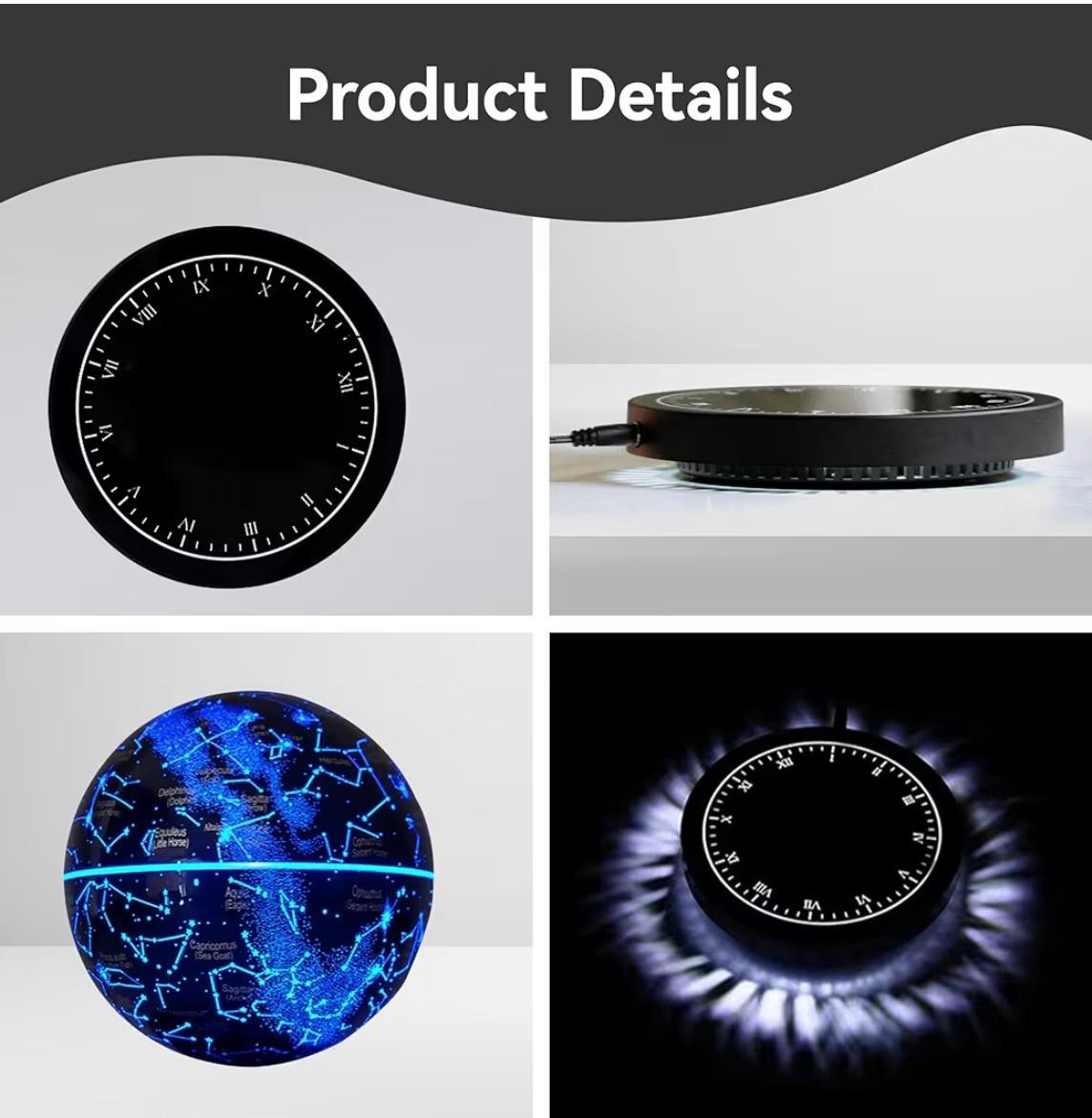 Magnetic Levitating Globe with LED Light,Floating Globes Constellation Ball N...