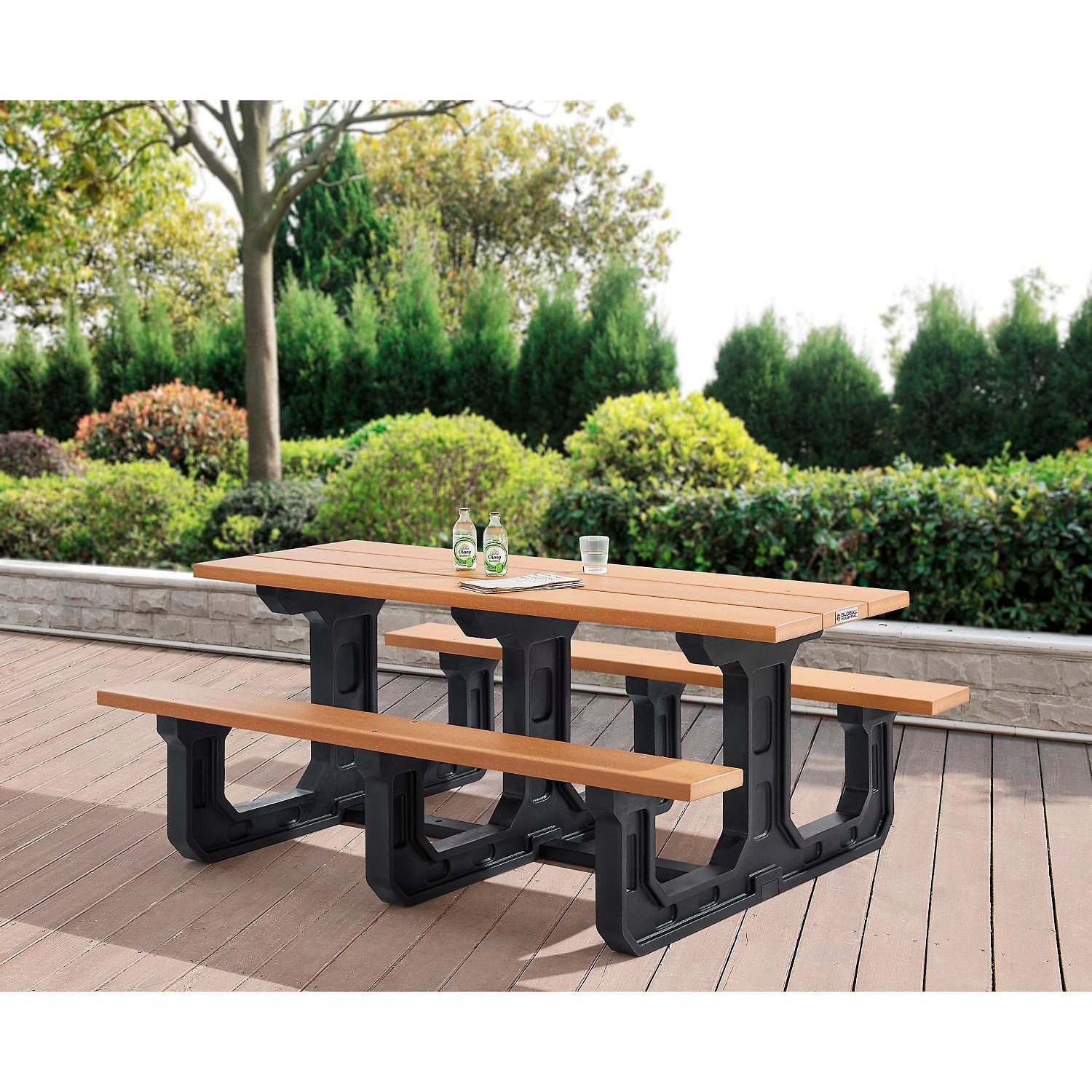 Global Industrial Outdoor 6' Rectangular Picnic Table Recycled Plastic with