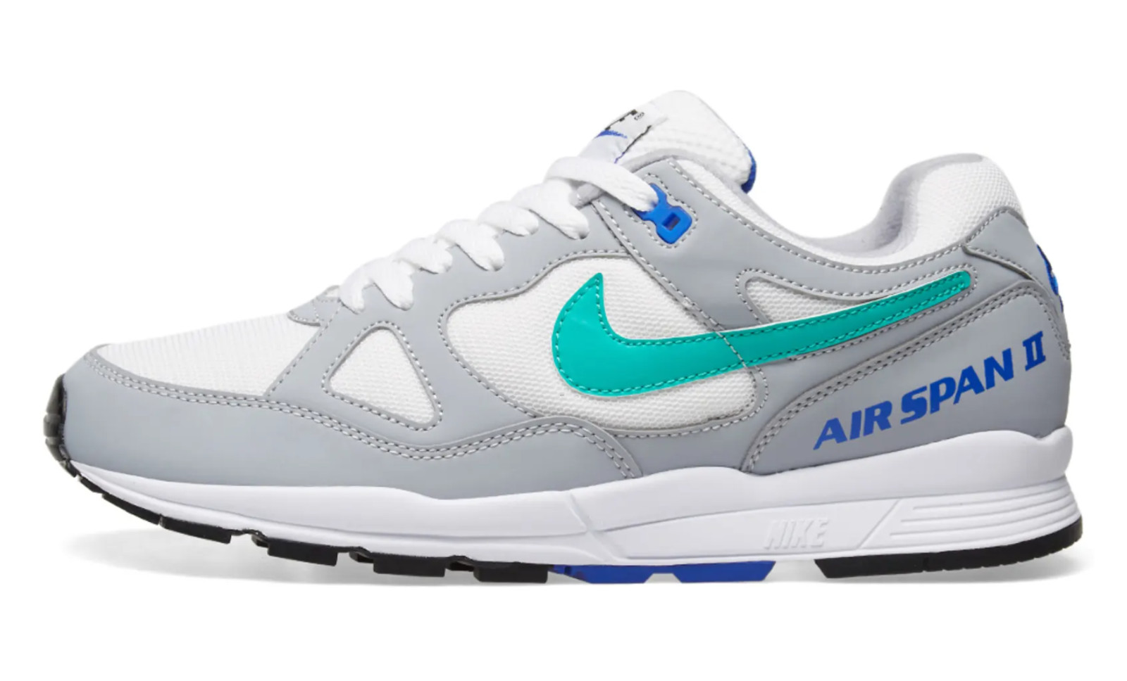 Nike Air Span II White Clear Emerald Wolf Grey SZ 9-13 Men's AH8047-012