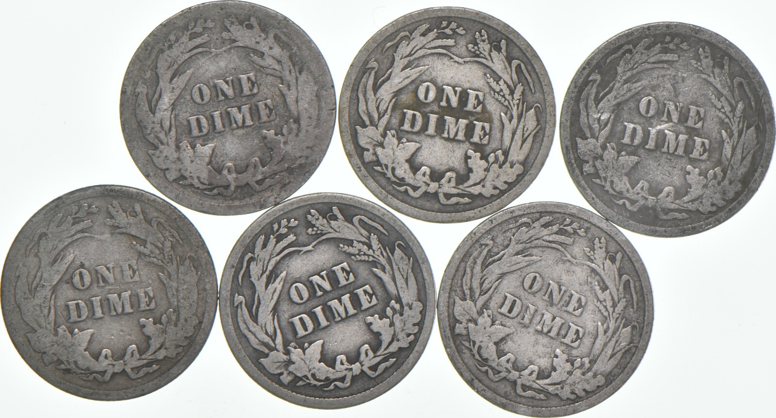 1906-P Barber Dime 90% Silver Average Circ