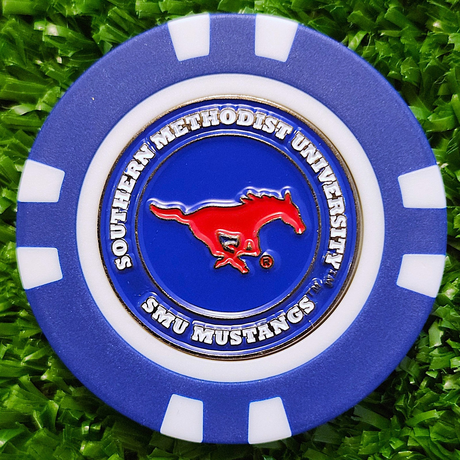 Southern Methodist SMU Mustangs Golf Ball Marker Magnetic Poker Chip New