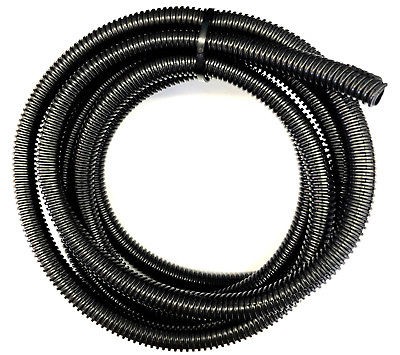 10 Foot Black Split Loom 1/2'' Diameter Flexible Convoluted Tubing