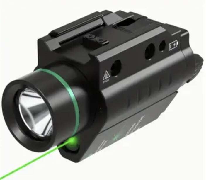 FEYACHI Ultra-Bright 500 Lumen Green Laser Flashlight Combo, Black