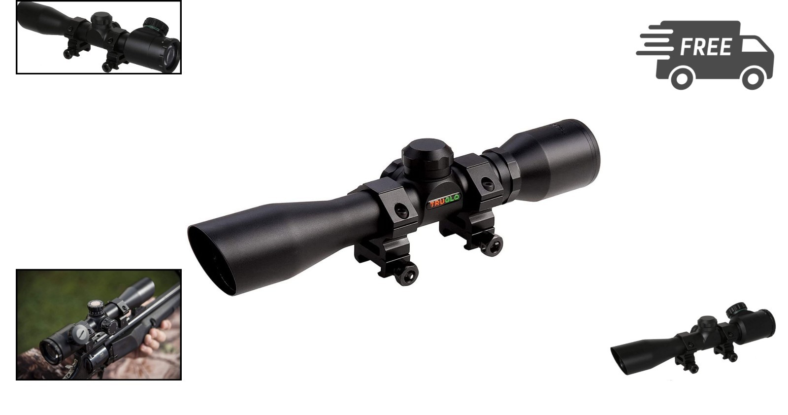 Crossbow Scope 4x32 Compact Rangefinder Illuminated BDC Aluminum