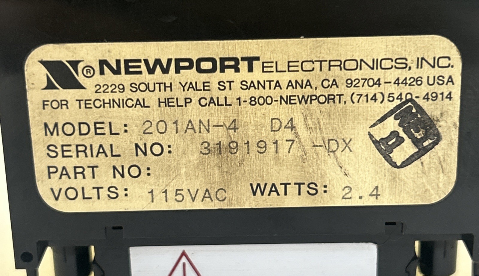 NEWPORT,201AN-4,DIGITAL PANEL METER 115V 2.4W