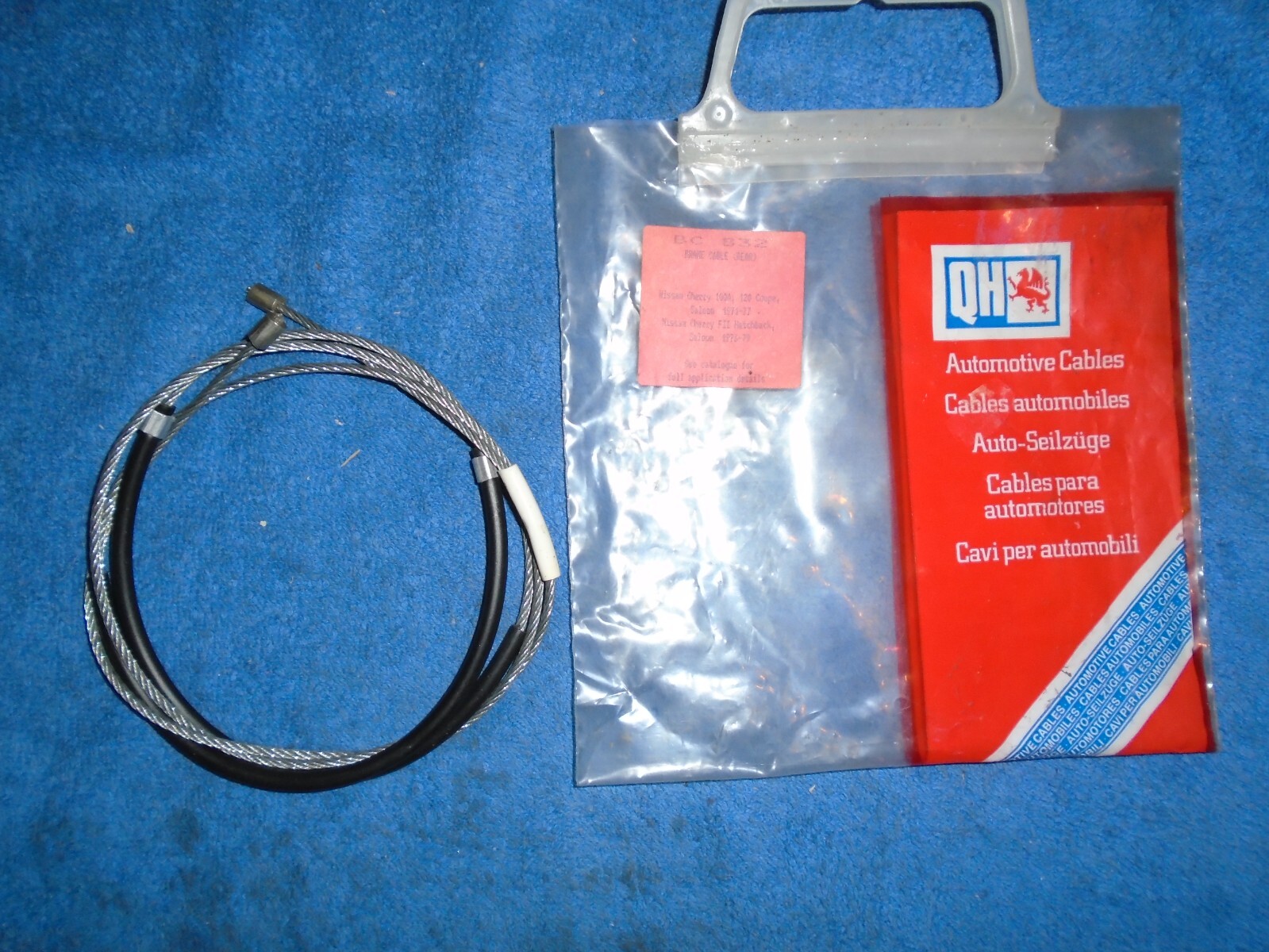 NOS Quinton Hazell Rear Handbrake Cable for Nissan Cherry 100A, 120A, F11