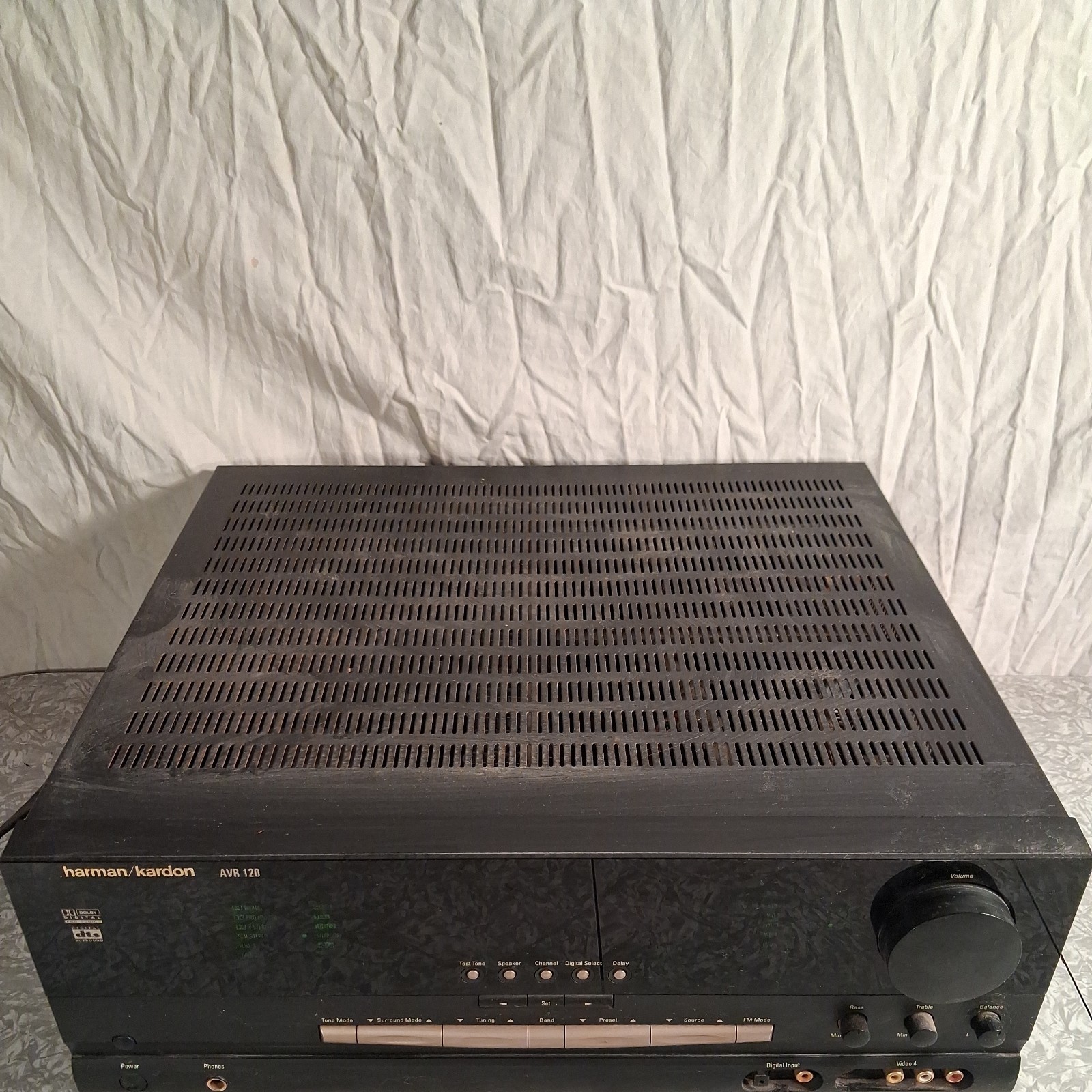 Harman Kardon AVR 120 AUDIO/VIDEO Receiver 200W - Untested As Is - Powers On