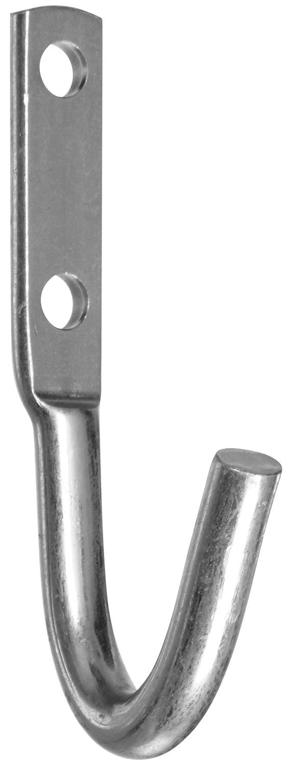 Hampton N220-582 Zinc-Plated Steel Tarp Rope J-Hook 180 lbs. (Pack of 10)