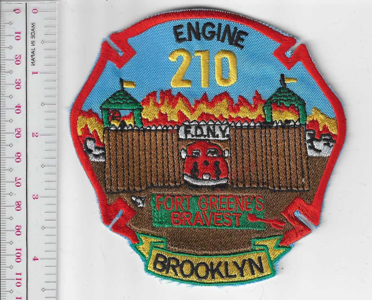 US Fire Department Engine 210 Fort Greens Bravest Patch NO TARIFF