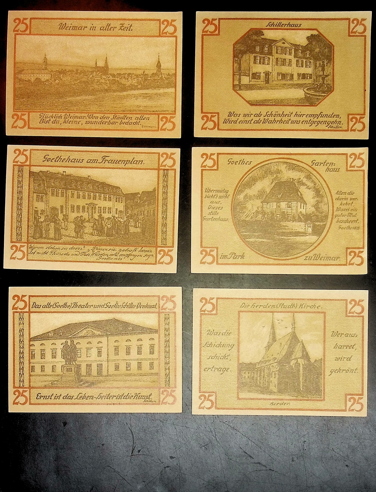 1921 Germany WEIMAR 25 Phennig Banknote / Notgeld