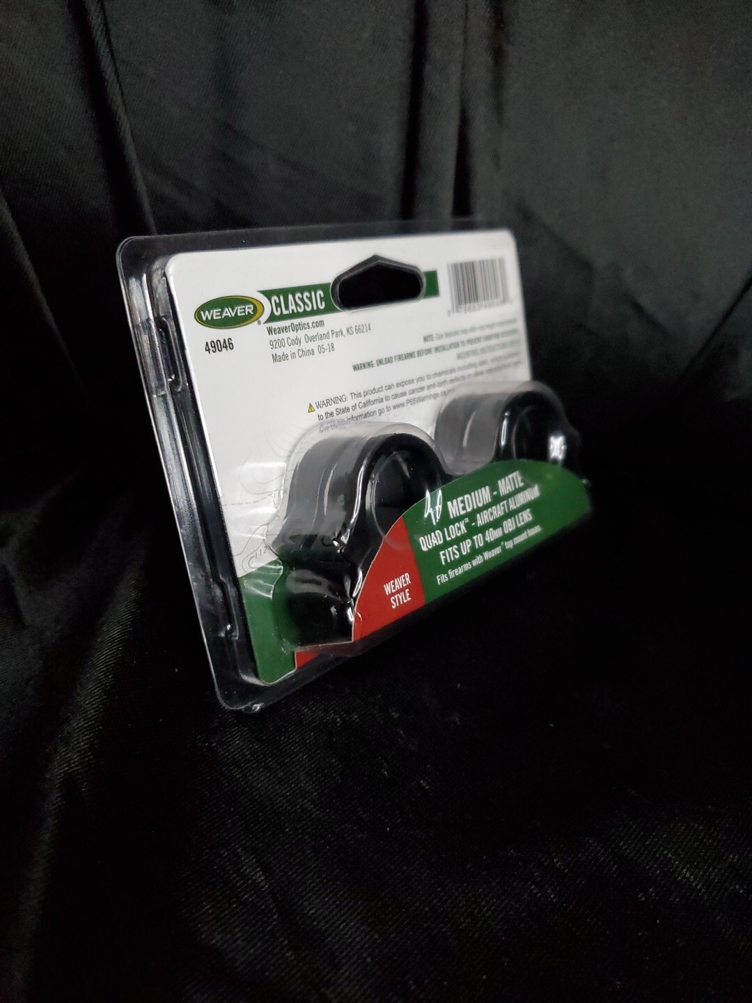 Weaver WEA49046, Quad Lock Rings, 1" Medium, Matte Finish